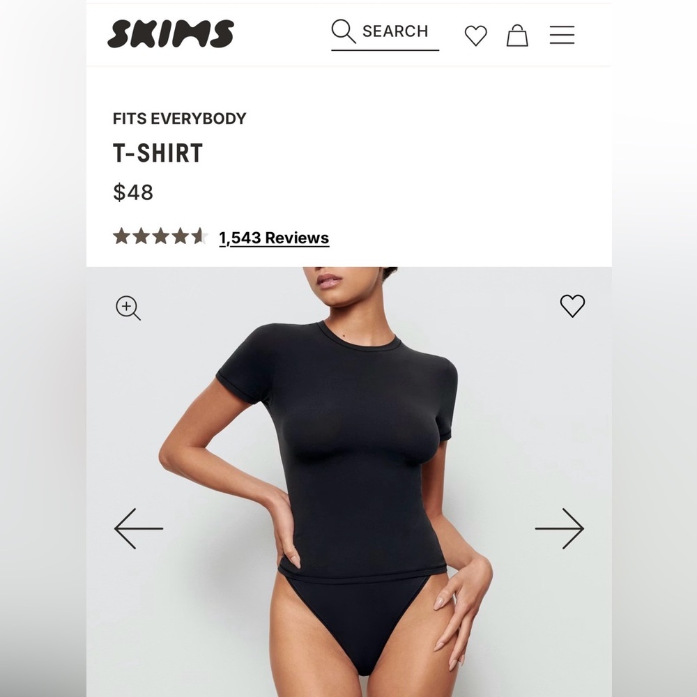 Skims fits everybody t-shirt black S
